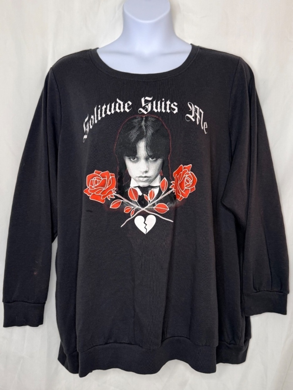 Wednesday Addams 5X Gothic Graphic Crewneck Sweatshirt